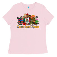 Bubblegum Pink peace love mexico Ladies Tee - CTS Tumbler Store