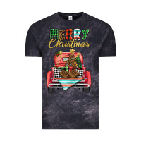 Cloud Black merry christmas truck Vintage Tee - BarkalooDesign