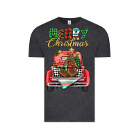 Vintage Black merry christmas truck Vintage Tee - BarkalooDesign