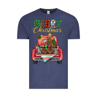 Vintage Denim merry christmas truck Vintage Tee - BarkalooDesign