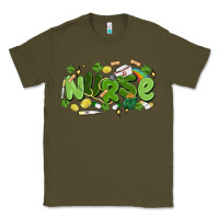 Army Green st.patrick's day nurse Classic Tee - MaliasSmallBusiness