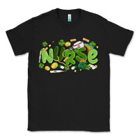 Black st.patrick's day nurse Classic Tee - MaliasSmallBusiness