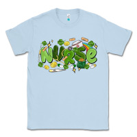 Dusty Blue st.patrick's day nurse Classic Tee - MaliasSmallBusiness