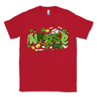 Red st.patrick's day nurse Classic Tee - MaliasSmallBusiness