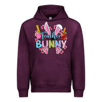 Mauve Wine Easter Teacher bunny Urban Hoodie - OliviaCreatesArt