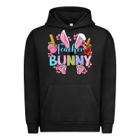 Pigment Black Easter Teacher bunny Urban Hoodie - OliviaCreatesArt