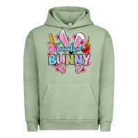 Pigment Oil Green Easter Teacher bunny Urban Hoodie - OliviaCreatesArt