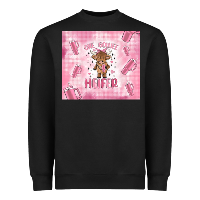 One Boujee Heifer Heavyweight Sweatshirt by MaliasSmallBusiness | Teevron