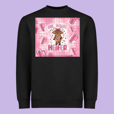 One Boujee Heifer Heavyweight Sweatshirt Designed By Maliassmallbusiness