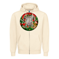 Sandshell christmas rambouillet sheep Zipper Hoodie - LillyAllenDesigns