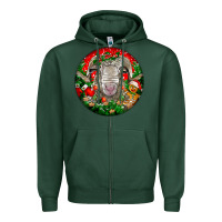 Sports Green christmas rambouillet sheep Zipper Hoodie - LillyAllenDesigns
