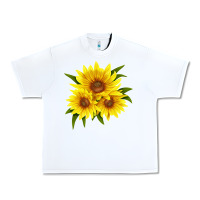 White maximillian perennial sunflower Urban Heavy Tee - LillyAllenDesigns