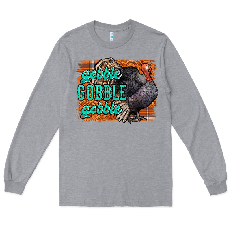 Thanksgiving Turkey Gobble Gobble Long Sleeve Tee by NancyCooperArtShop | Teevron