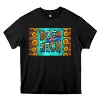 Black boom bitch get out the way skinny metal can holder Heavy Core Tee - HRA Design Shop