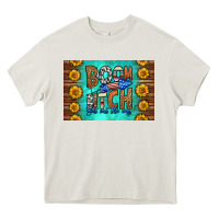 Cream boom bitch get out the way skinny metal can holder Heavy Core Tee - HRA Design Shop