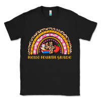 Black back to school rainbow hello fourth grade Classic Tee - AdoDesignShop