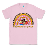 Bubblegum Pink back to school rainbow hello fourth grade Classic Tee - AdoDesignShop