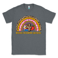 Charcoal Heather back to school rainbow hello fourth grade Classic Tee - AdoDesignShop