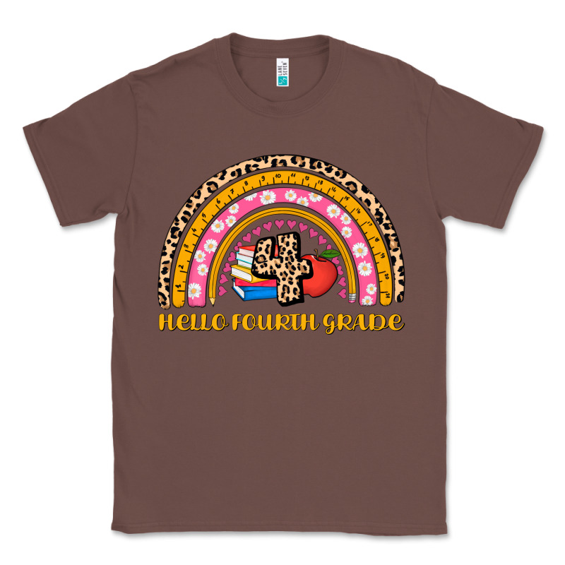 Back To School Rainbow Hello Fourth Grade Classic Tee by AdoDesignShop | Teevron
