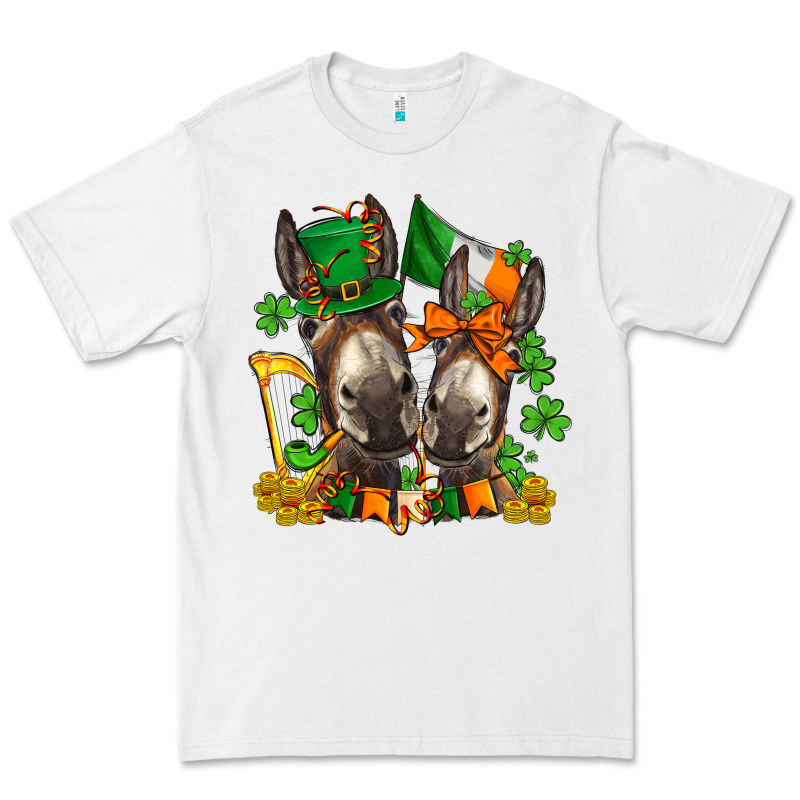 St Patricks Donkeys With  Shamrocks Premium Tee by AdoDesignShop | Teevron