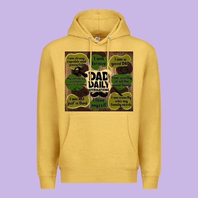 Dad Daily Affirmations Premium Hoodie Designed By Tumblerdesignbyshophia
