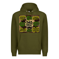 Army Green dad daily affirmations Premium Hoodie - TumblerDesignByShophia