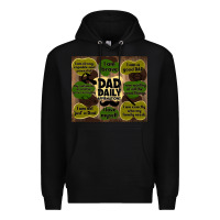 Black dad daily affirmations Premium Hoodie - TumblerDesignByShophia