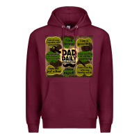 Burgundy dad daily affirmations Premium Hoodie - TumblerDesignByShophia