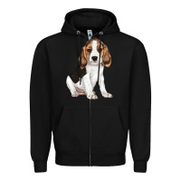 Black beagle puppy Zipper Hoodie - LillyAllenDesigns