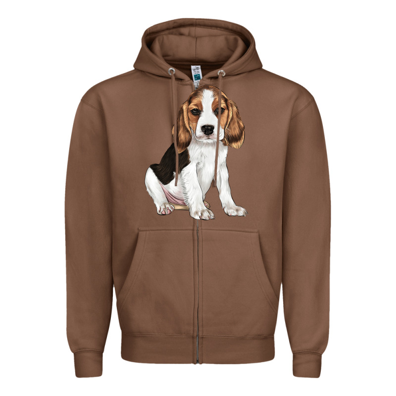 Beagle Puppy Zipper Hoodie by LillyAllenDesigns | Teevron