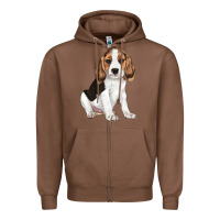 Chestnut beagle puppy Zipper Hoodie - LillyAllenDesigns