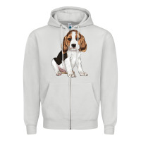 Dove Grey beagle puppy Zipper Hoodie - LillyAllenDesigns