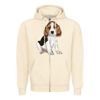 Sandshell beagle puppy Zipper Hoodie - LillyAllenDesigns