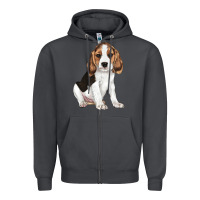 Smoke beagle puppy Zipper Hoodie - LillyAllenDesigns