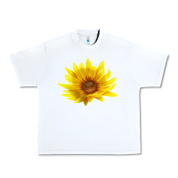 White Maximillian Perennial Sunflower Urban Heavy Tee - LillyAllenDesigns