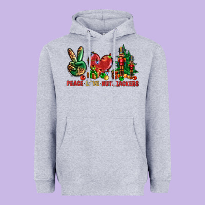 Peace Love Nutcrackers Heavyweight Hoodie Designed By Nancycooperartshop