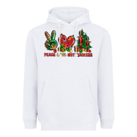 White Peace love Nutcrackers Heavyweight Hoodie - NancyCooperArtShop