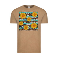 Vintage Coffee sunflower western seamless revize Vintage Tee - AdoDesignShop