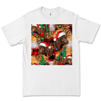 White christmas horse leopard tartan Premium Tee - FaDigitalArtStudio