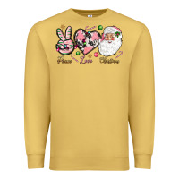 Antique Gold Peace love pink Christmas Premium Sweatshirt - NancyCooperArtShop