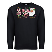 Black Peace love pink Christmas Premium Sweatshirt - NancyCooperArtShop