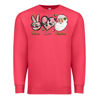 Cardinal Peace love pink Christmas Premium Sweatshirt - NancyCooperArtShop