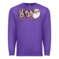 Purple Peace love pink Christmas Premium Sweatshirt - NancyCooperArtShop