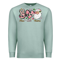 Seafoam Peace love pink Christmas Premium Sweatshirt - NancyCooperArtShop