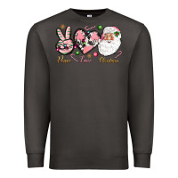 Smoke Peace love pink Christmas Premium Sweatshirt - NancyCooperArtShop