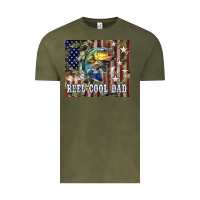Vintage Olive Western Reel Cool Dad Bass Vintage Tee - LillyAllenDesigns