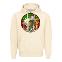 Sandshell christmas dorset sheep Zipper Hoodie - LillyAllenDesigns