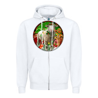 White christmas dorset sheep Zipper Hoodie - LillyAllenDesigns