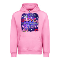 Fuchsia Pink Why fall in love when you can fall asleep Urban Hoodie - FaDigitalArtStudio