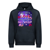 Navy Why fall in love when you can fall asleep Urban Hoodie - FaDigitalArtStudio